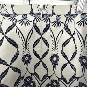 J. Crew Navy A-Line Trellis Skirt.